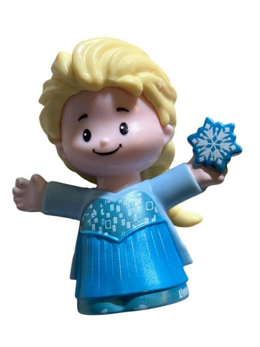 Little People Frozen Elsa Figure By Fisher-Price 2019 Blue Dress Snowflake Toy